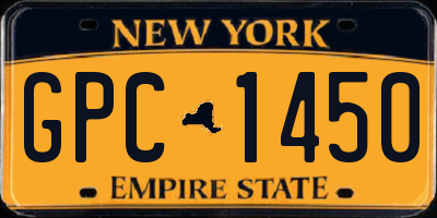 NY license plate GPC1450