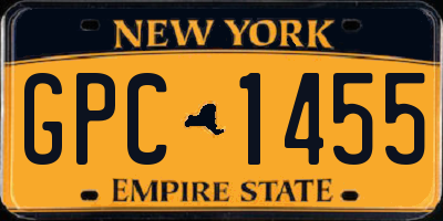 NY license plate GPC1455