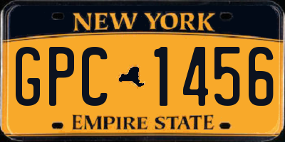 NY license plate GPC1456