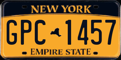 NY license plate GPC1457