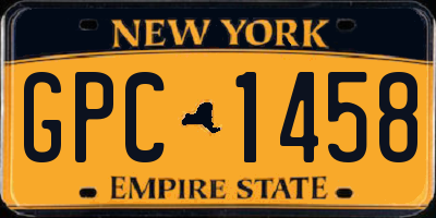 NY license plate GPC1458