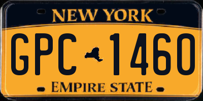 NY license plate GPC1460