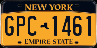 NY license plate GPC1461