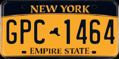 NY license plate GPC1464