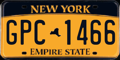 NY license plate GPC1466
