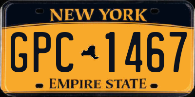 NY license plate GPC1467