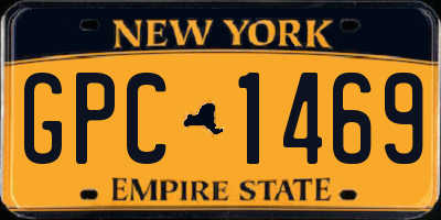 NY license plate GPC1469