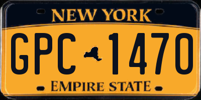 NY license plate GPC1470