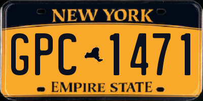 NY license plate GPC1471