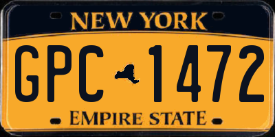 NY license plate GPC1472