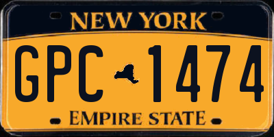 NY license plate GPC1474