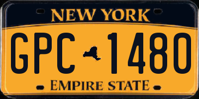 NY license plate GPC1480