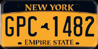 NY license plate GPC1482
