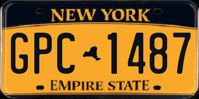 NY license plate GPC1487