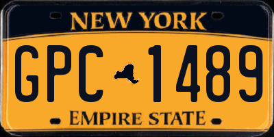 NY license plate GPC1489
