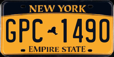 NY license plate GPC1490