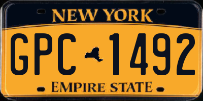 NY license plate GPC1492