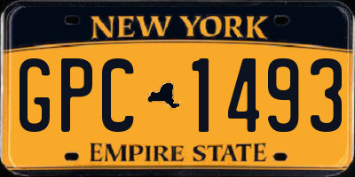 NY license plate GPC1493