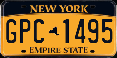 NY license plate GPC1495