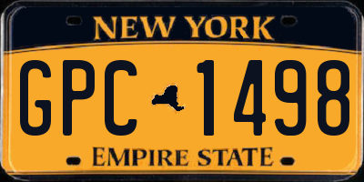 NY license plate GPC1498