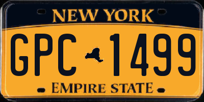 NY license plate GPC1499