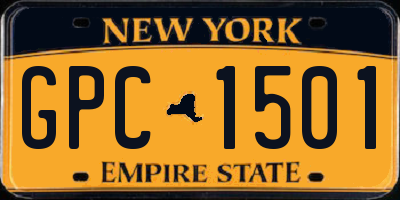 NY license plate GPC1501