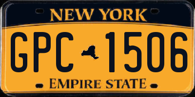 NY license plate GPC1506