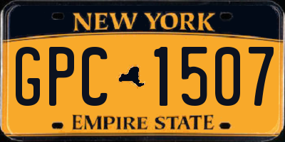 NY license plate GPC1507