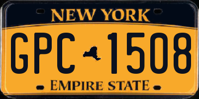NY license plate GPC1508