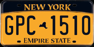NY license plate GPC1510