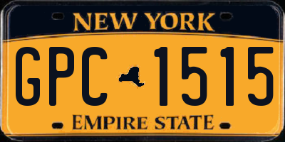 NY license plate GPC1515