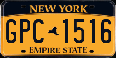 NY license plate GPC1516