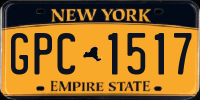 NY license plate GPC1517
