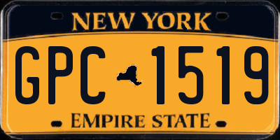 NY license plate GPC1519