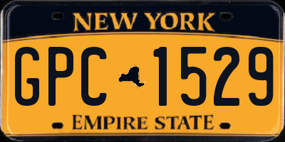 NY license plate GPC1529