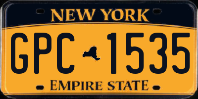 NY license plate GPC1535