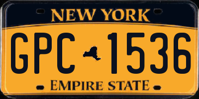 NY license plate GPC1536