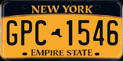 NY license plate GPC1546