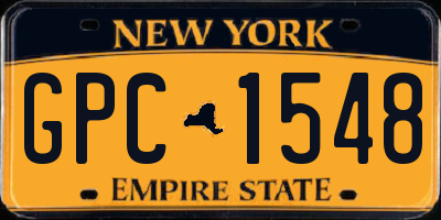 NY license plate GPC1548