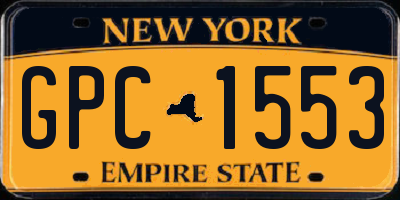NY license plate GPC1553