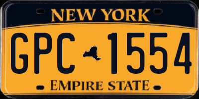 NY license plate GPC1554