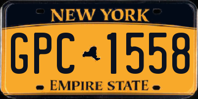 NY license plate GPC1558