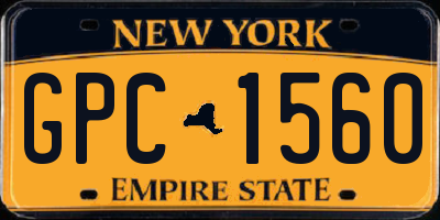 NY license plate GPC1560
