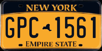 NY license plate GPC1561