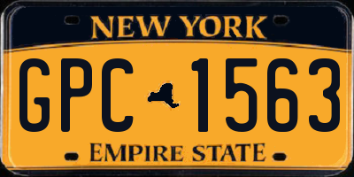 NY license plate GPC1563