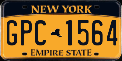 NY license plate GPC1564