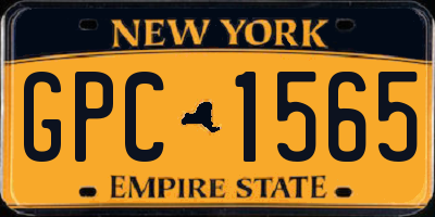 NY license plate GPC1565