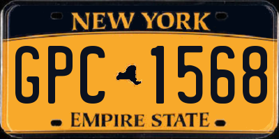 NY license plate GPC1568