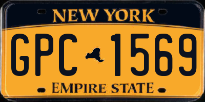 NY license plate GPC1569