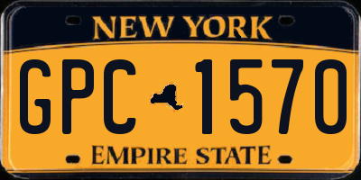 NY license plate GPC1570